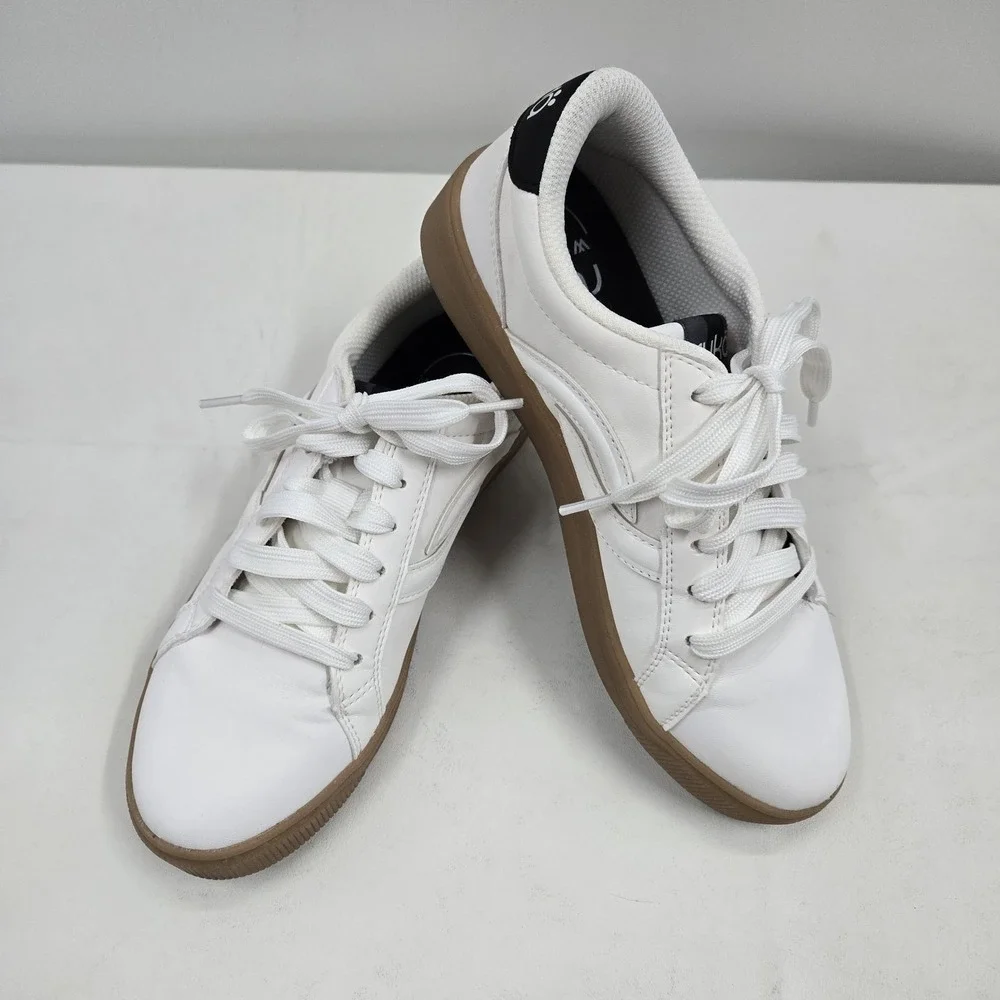 Ryka Viv Next Court Lace Up Inspired Women's‎ Sneakers White Faux Leather 5.5M